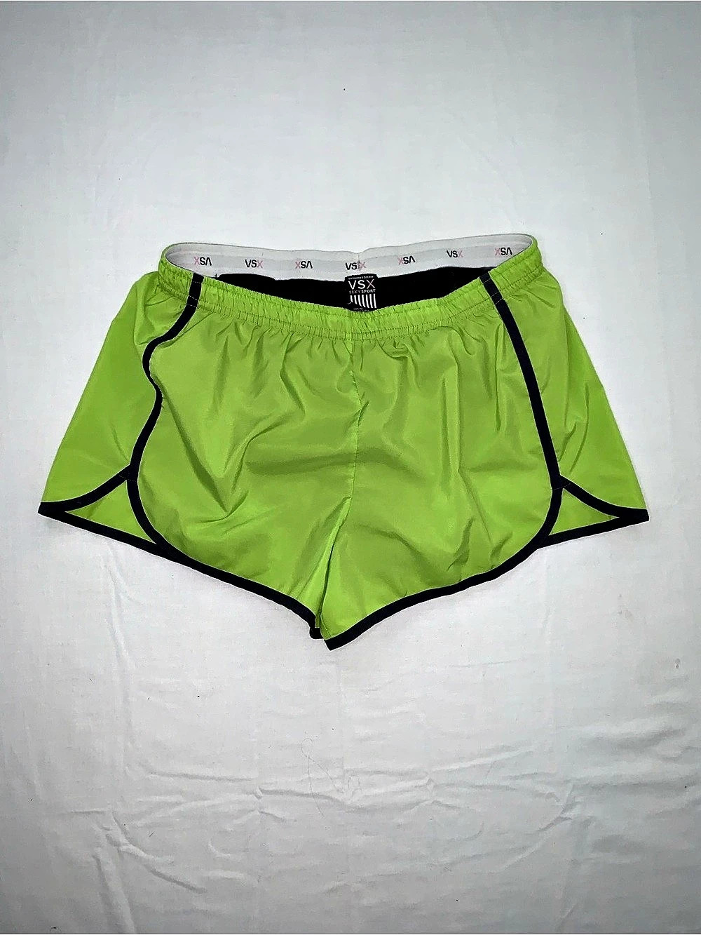 Victoria's Secret VSX Sexy Sport Athletic Shorts Green & Black Size Small